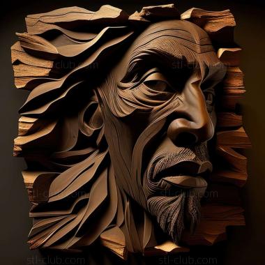 3D model Dwayne Briers American artist (STL)